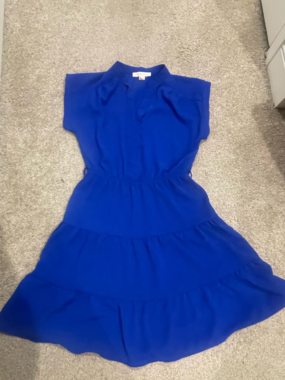 Monteau Cobalt Tiered Midi Dress